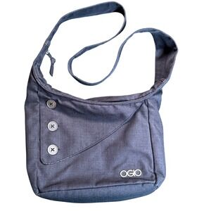 OGIO Melrose crossbody shoulder bag messenger sling medium charcoal gray canvas